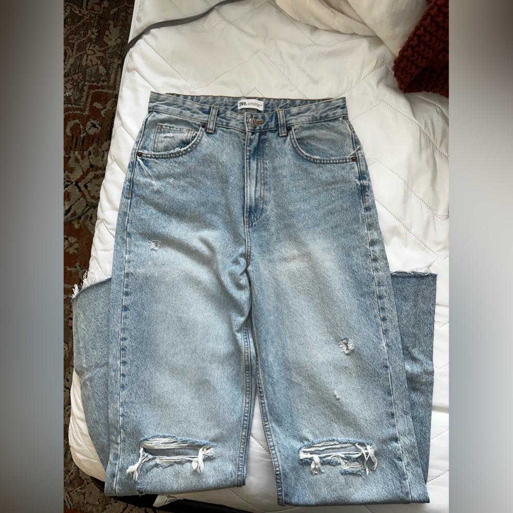 TRF Ripped Wide Leg Zara Jean